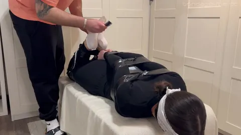 Nice and tight tape hogtie, Germangirlnextdoor